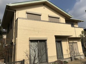 兵庫県、西宮市芦屋市の外壁屋根塗装ペイントウォールの施工事例。施工後写真