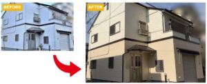 ペイントウォール施工ビフォーアフター