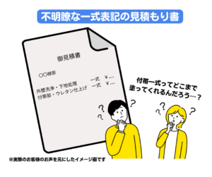 不明瞭な見積書