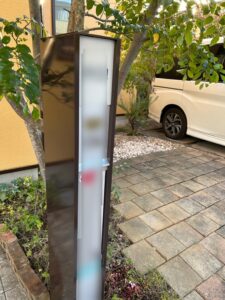 西宮市　付帯塗装後　ペイントウォール