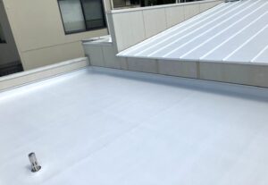 陸屋根防水施工後　宝塚市