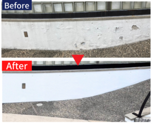 基礎膨れ補修　ビフォーアフター