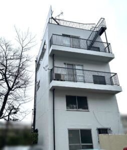 芦屋市　外壁塗装後　ペイントウォール