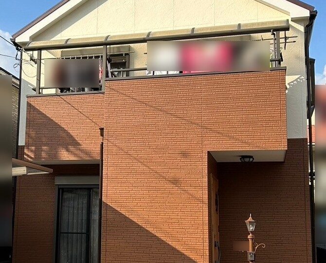 大阪府堺市Ｉ様邸の屋根カバー工法·外壁WB多彩仕上げ工法·付帯·ベランダ防水塗装工事//阪神地域（西宮·芦屋·宝塚·川西·伊丹）の外壁塗装·屋根塗装ならペイントウォール