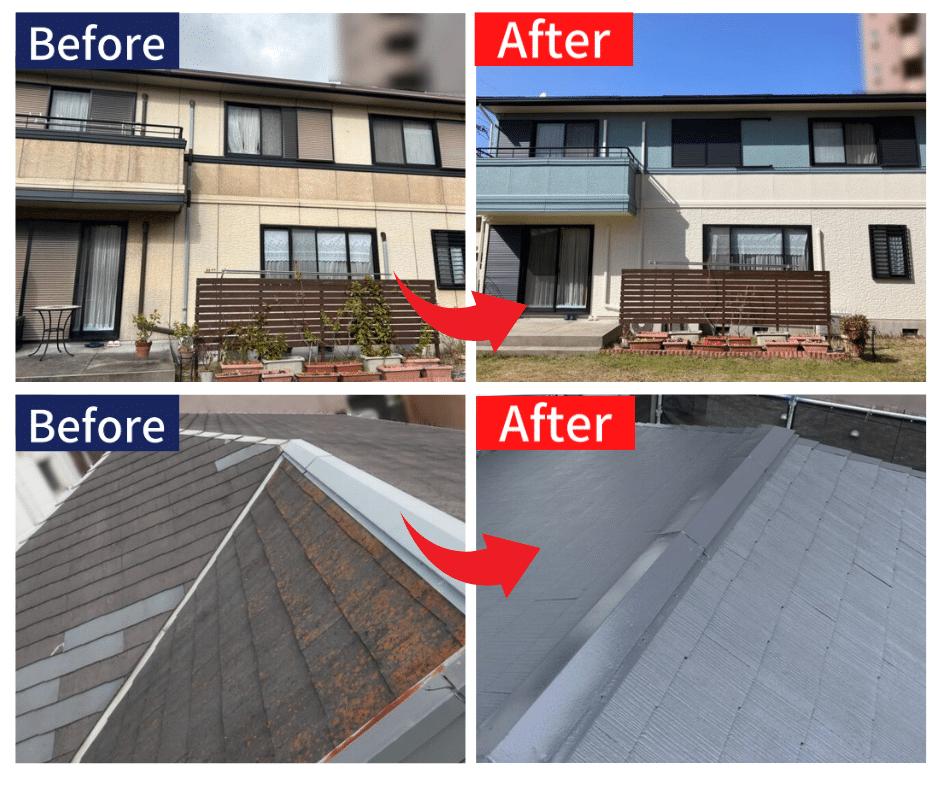 尼崎市 立花教会牧師館様 塗装後の お客様アンケート ・口コミ