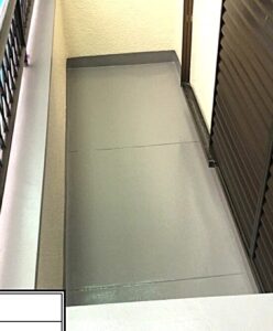兵庫県川西市　ベランダ床の防水施工が完了した仕上がりの状態