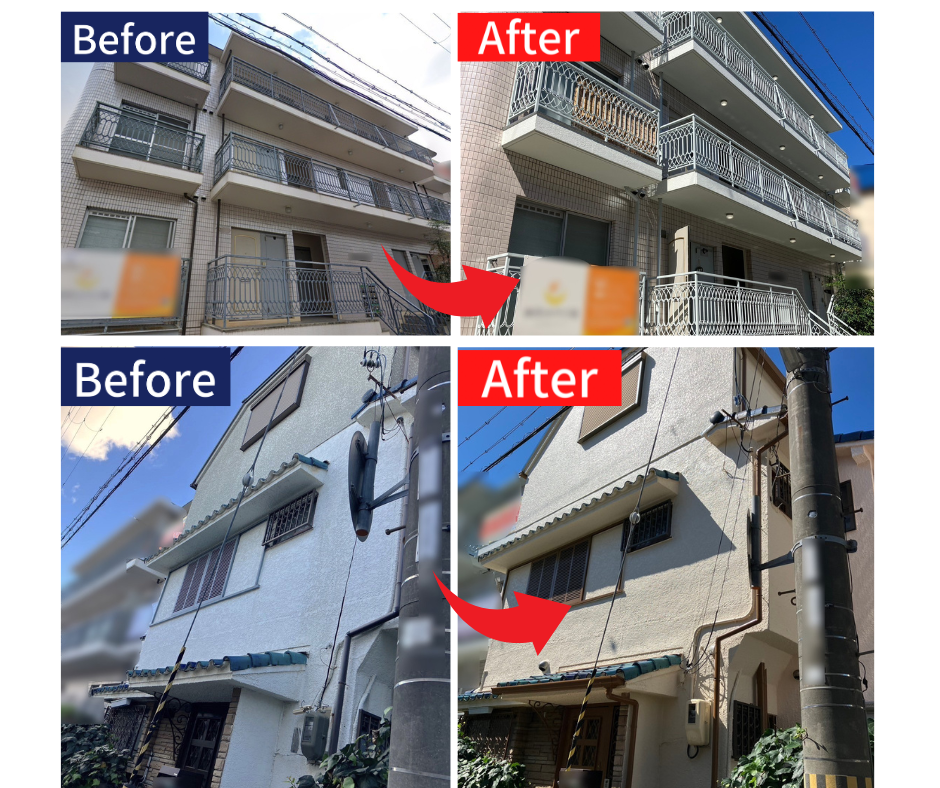 西宮市Ｓ様　塗装後のお客様アンケート ・口コミ (アパート外装塗装・オーナー様邸戸建て塗装同時施工)