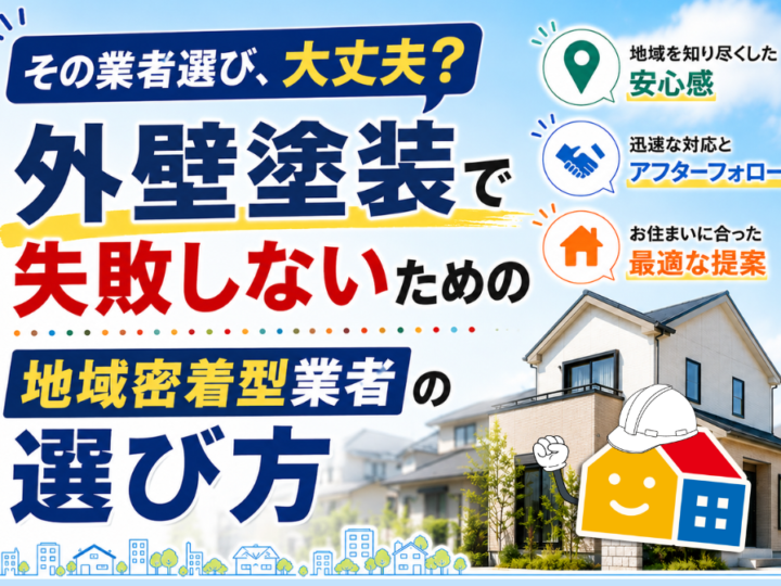 外壁塗装で失敗しないための地域密着型塗装業者の選び方