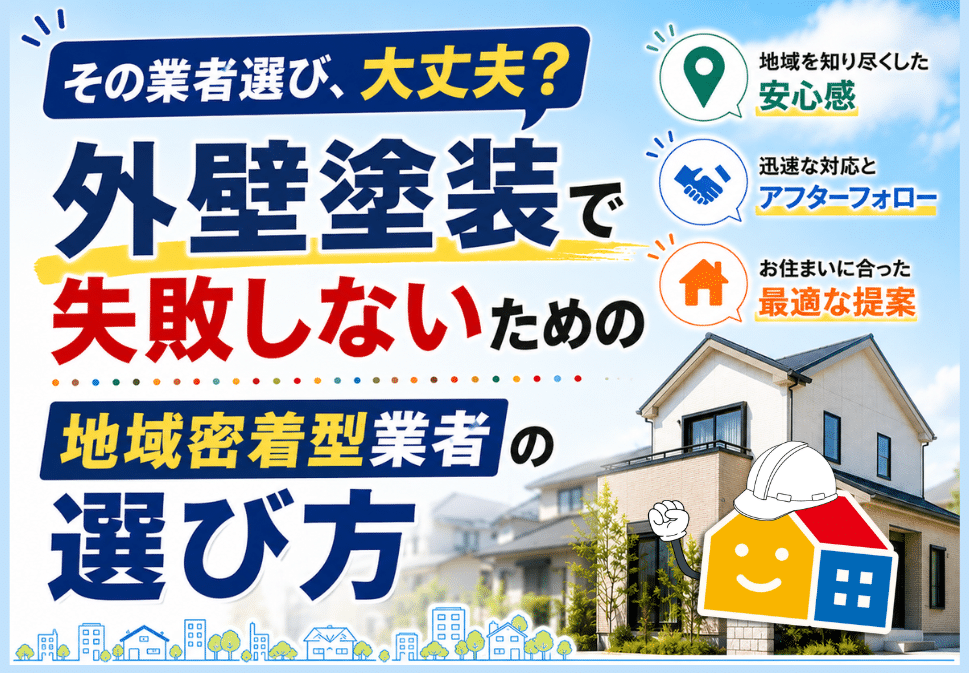 外壁塗装で失敗しないための地域密着型塗装業者の選び方